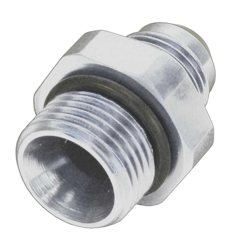 Derale 59008 Aluminum Cooler/Adapter Fitting -8AN x -10AN O-ring, Bright Anodized
