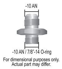Load image into Gallery viewer, Derale 59010 Aluminum Cooler/Adapter Fitting -10AN x -10AN O-ring, Bright Anodized