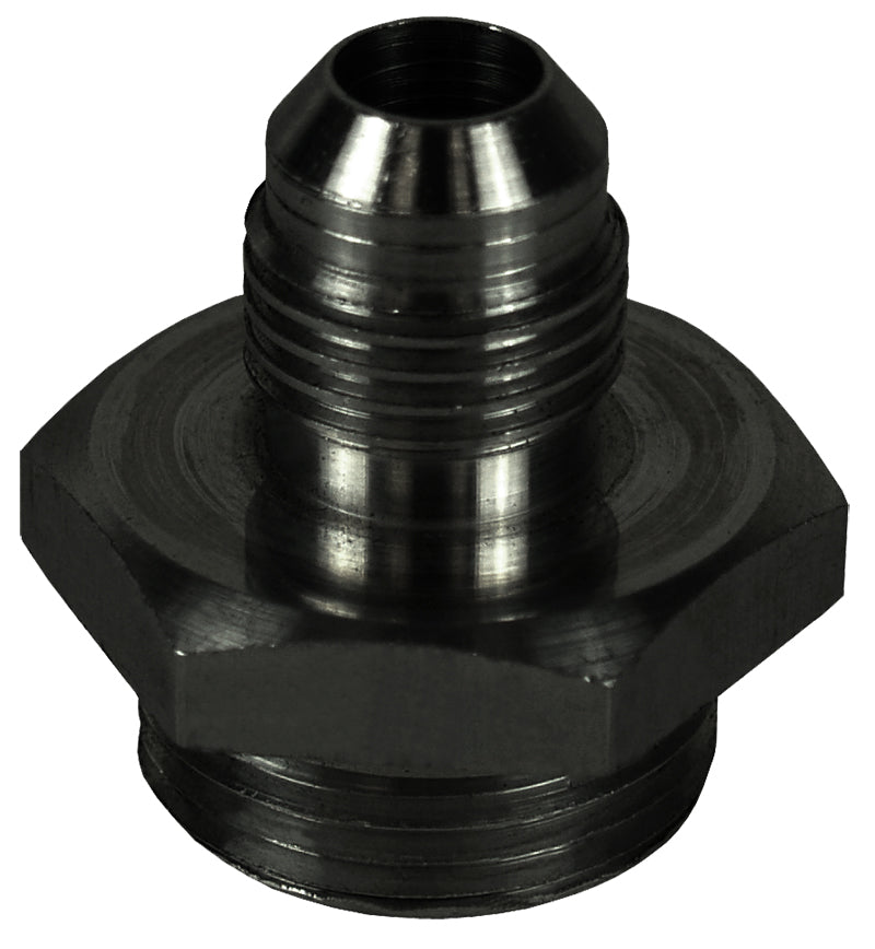 Derale 59106 Aluminum Cooler/Adapter Fitting -6AN x 5/8"-18 O-ring, Bright Anodized