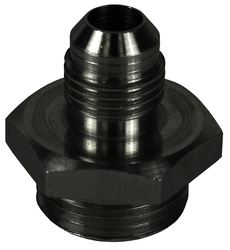 Derale 59106 Aluminum Cooler/Adapter Fitting -6AN x 5/8"-18 O-ring, Bright Anodized