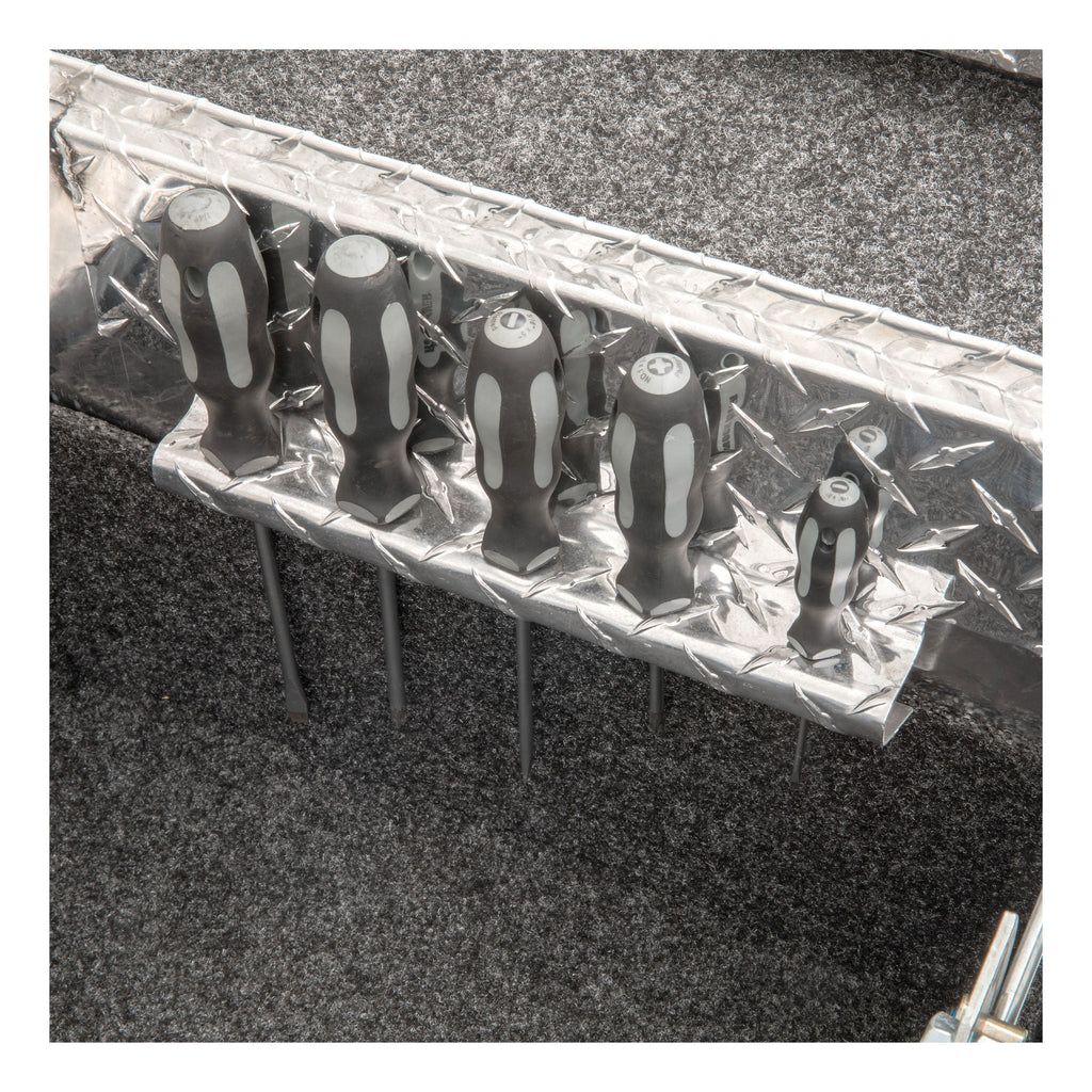 UWS SL-63-A-LP Aluminum 63in. Secure Lock Angled Truck Tool Box; Low Profile (LTL Shipping Only - Truck Part Superstore