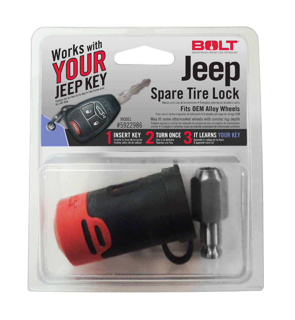 BOLT 5922986 Jeep Spare Tire for JK and TJ for Select Jeep Wrangler