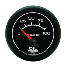 Load image into Gallery viewer, AutoMeter 5927 GAUGE, OIL PRESSURE, 2 1/16", 100PSI, ELECTRIC, ES