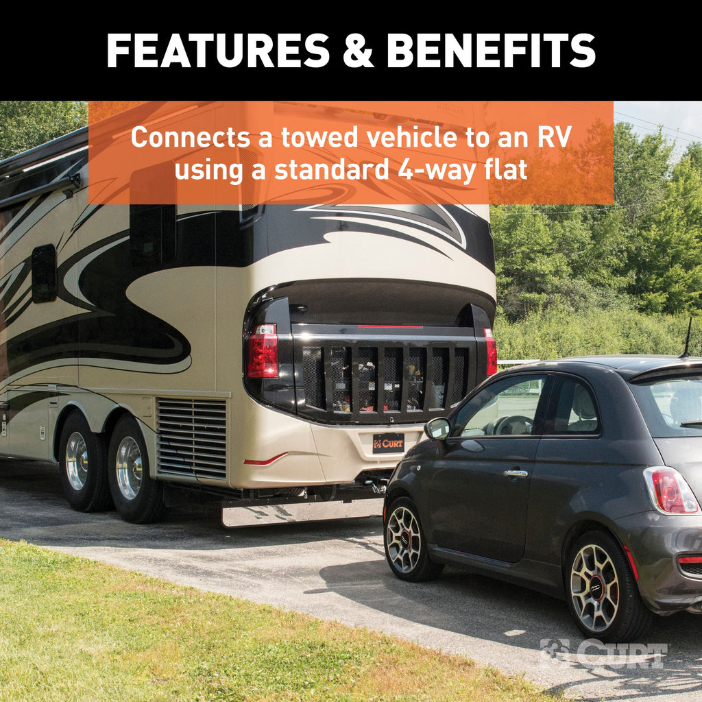 CURT 58914 Custom Towed-Vehicle RV Wiring Harness; Select Ford Edge - Truck Part Superstore