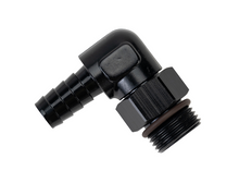 Load image into Gallery viewer, Derale 59408 Aluminum Swivel Fitting 90° 7/8-14 UNF x 1/2" Barb