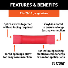 Load image into Gallery viewer, CURT 59421 Butt Connectors (22-18 Wire Gauge, 100-Pack)