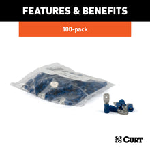 Load image into Gallery viewer, CURT 59432 Male Quick Connectors (16-14 Wire Gauge, 100-Pack)