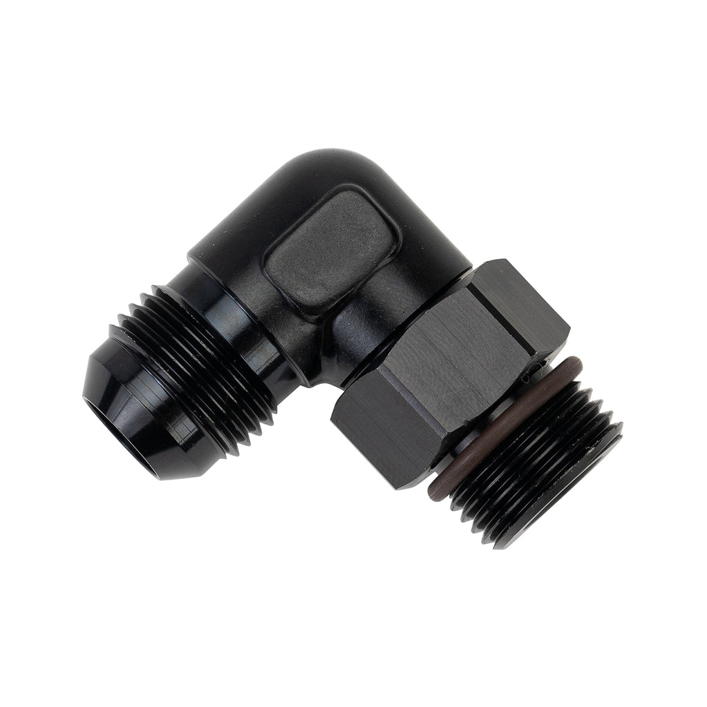 Derale 59510 Aluminum Swivel Fitting 90° 7/8-14 UNF x -10AN Male