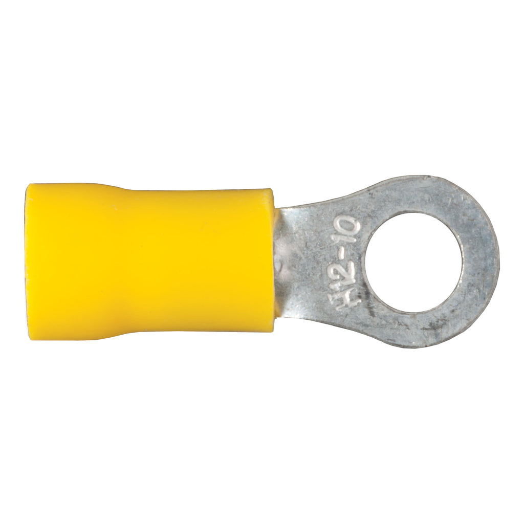 CURT 59531 Ring Terminals (12-10 Wire Gauge, #10 Stud Size, 100-Pack)