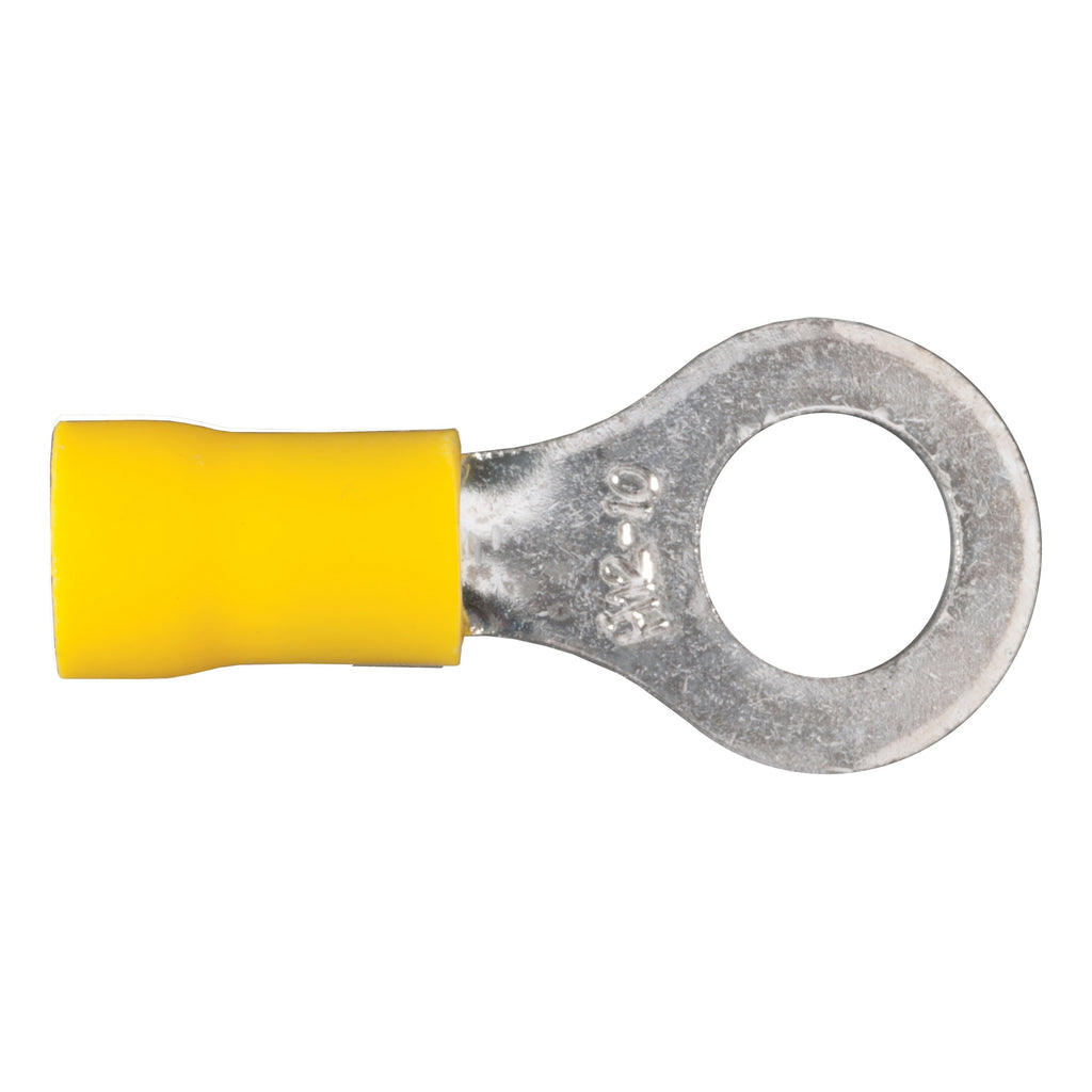 CURT 59556 Ring Terminals (12-10 Wire Gauge, 5/16" Stud Size, 100-Pack)