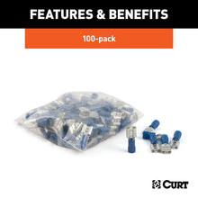 Load image into Gallery viewer, CURT 59592 Female Quick Connectors (16-14 Wire Gauge, 100-Pack)