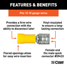 Load image into Gallery viewer, CURT 59593 Female Quick Connectors (12-10 Wire Gauge, 100-Pack)