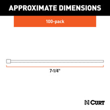 Load image into Gallery viewer, CURT 59728 7-1/4" Plastic Zip Wire Ties (100-Pack)