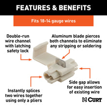 Load image into Gallery viewer, CURT 59906 Snap Lock Double-Run Tap Connectors (18-14 Wire Gauge, 100-Pack)