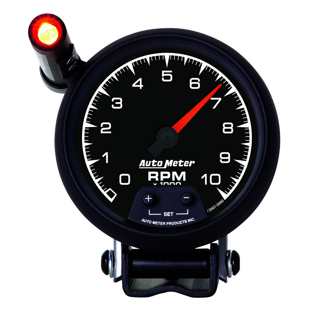 AutoMeter 5990 GAUGE, TACHOMETER, 3 3/4", 10K RPM, PEDESTAL W/ EXT. QUICK-LITE, ES