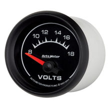 Load image into Gallery viewer, AutoMeter 5992 GAUGE, VOLTMETER, 2 1/16", 18V, ELECTRIC, ES