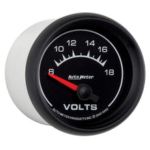 Load image into Gallery viewer, AutoMeter 5992 GAUGE, VOLTMETER, 2 1/16", 18V, ELECTRIC, ES
