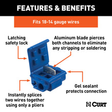 Load image into Gallery viewer, CURT 59956 Snap Lock Tap Connectors with Gel Sealant (18-14 Wire Gauge, 100-Pack)