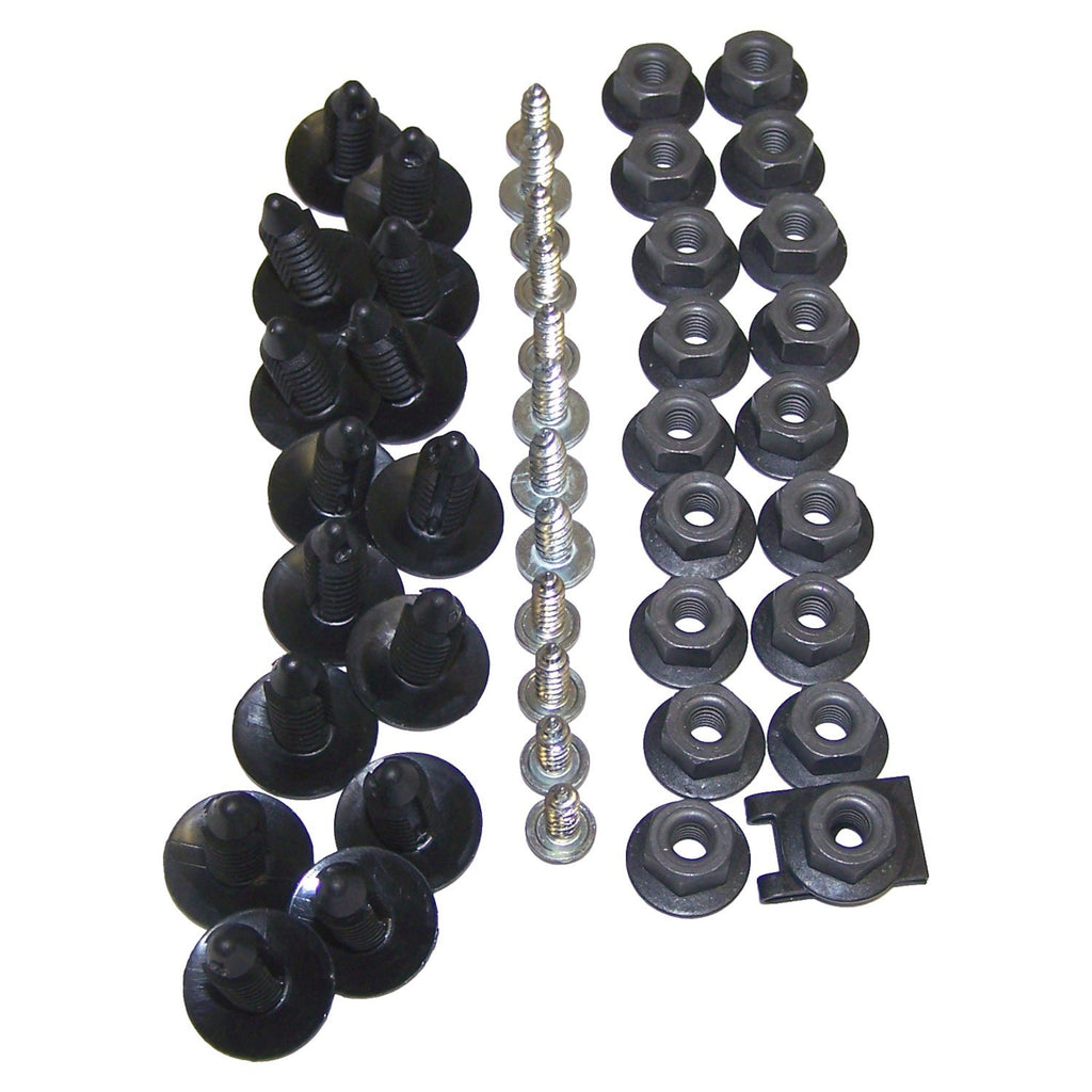 Crown Automotive Jeep Replacement 5AGFRKIT Front Fender Flare Hardware Kit for 1984-1994 Jeep XJ Cherokee and MJ Comanche for Select Jeep Cherokee