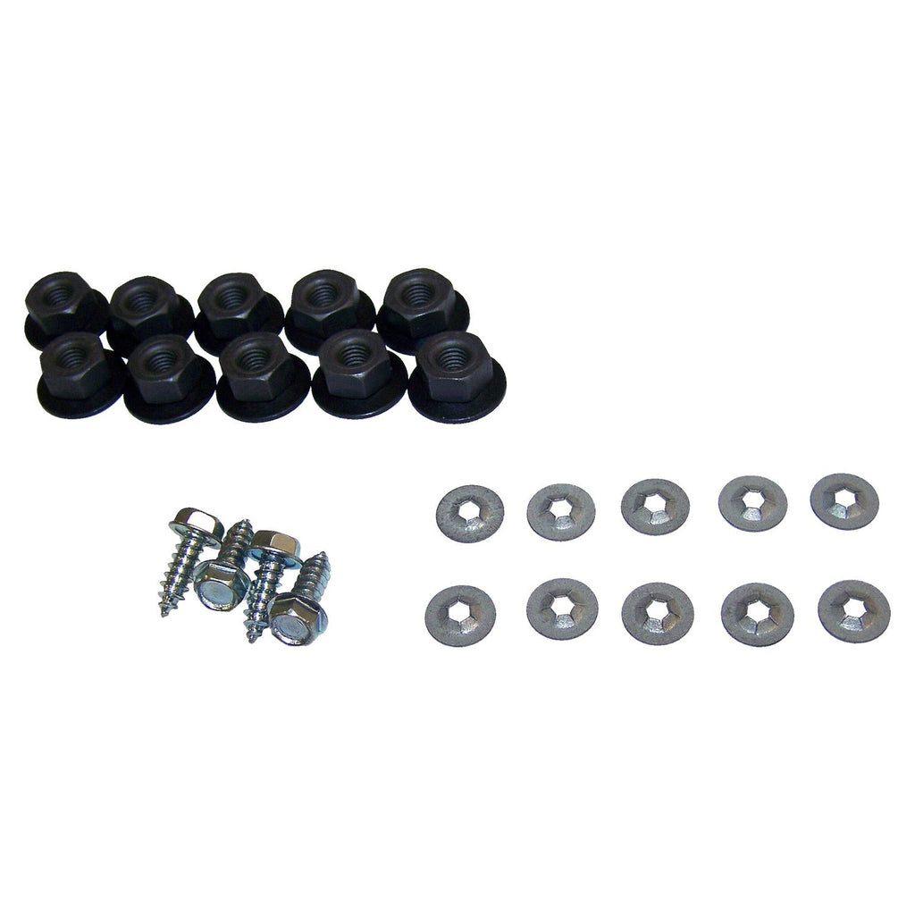 Crown Automotive Jeep Replacement 5AGRRKIT Rear Fender Flare Hardware Kit for 1984-1994 Jeep XJ Cherokee for Select Jeep Cherokee
