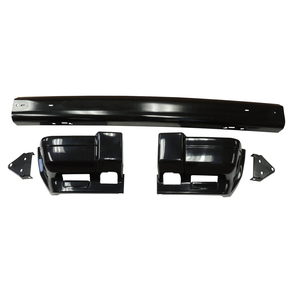 Crown Automotive Jeep Replacement 5EE85TZZACK Black Front Bumper Kit for 1997-2001 Jeep XJ Cherokee for Select Jeep Cherokee