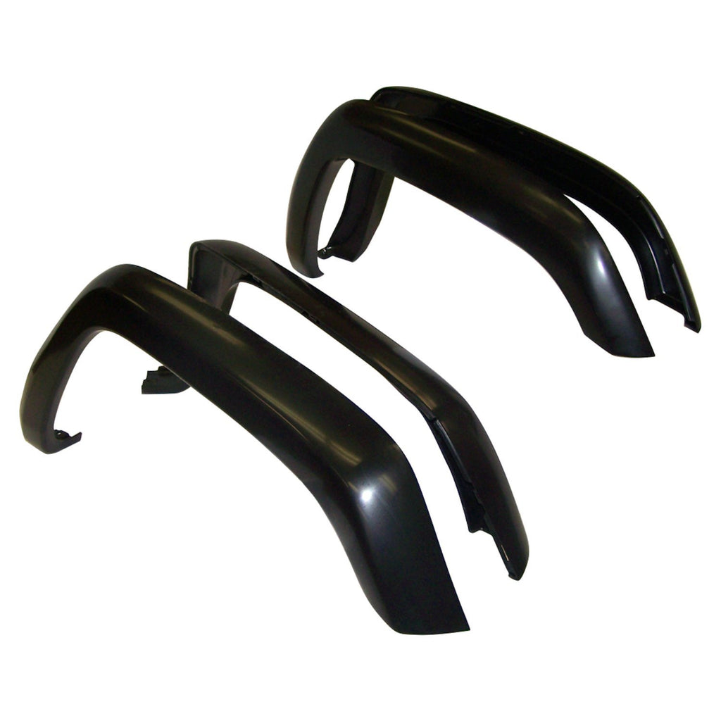 Crown Automotive Jeep Replacement 5FWK 4-Piece Black Gloss Fender Flare Kit for 1997-2001 Jeep XJ Cherokee for Select Jeep Cherokee