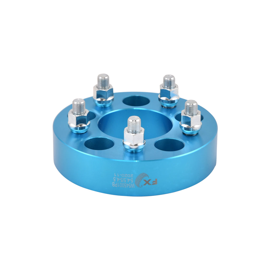 5X114.3Mm5X4.50-In-Bolt-Pattern-1.5-In-Thick-74Mm-Hub-Blue-Alum-Set-Of-2