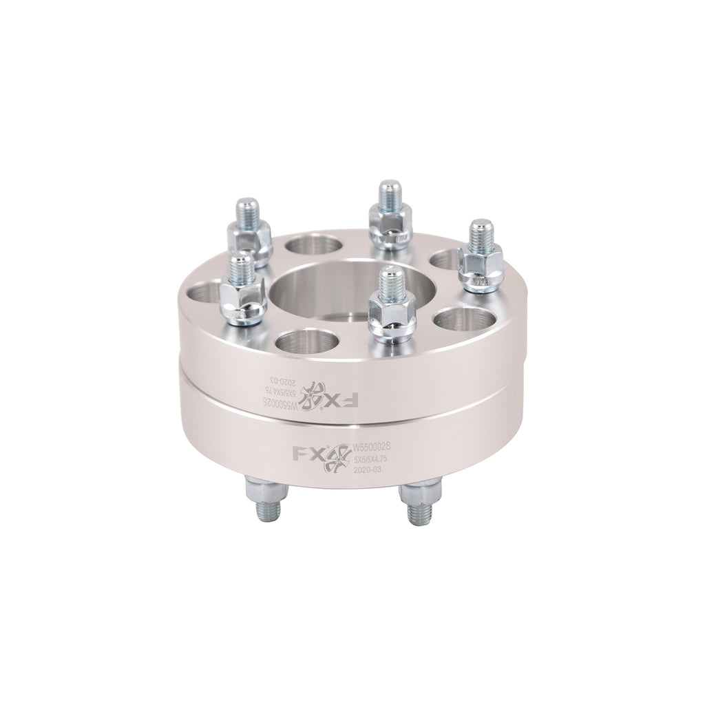 5X127mm-Axle-5X120.7Mm-Wheel-Bolt-Circle-12X1.5-Studs-1.25-In-Thick-Silver-Alum