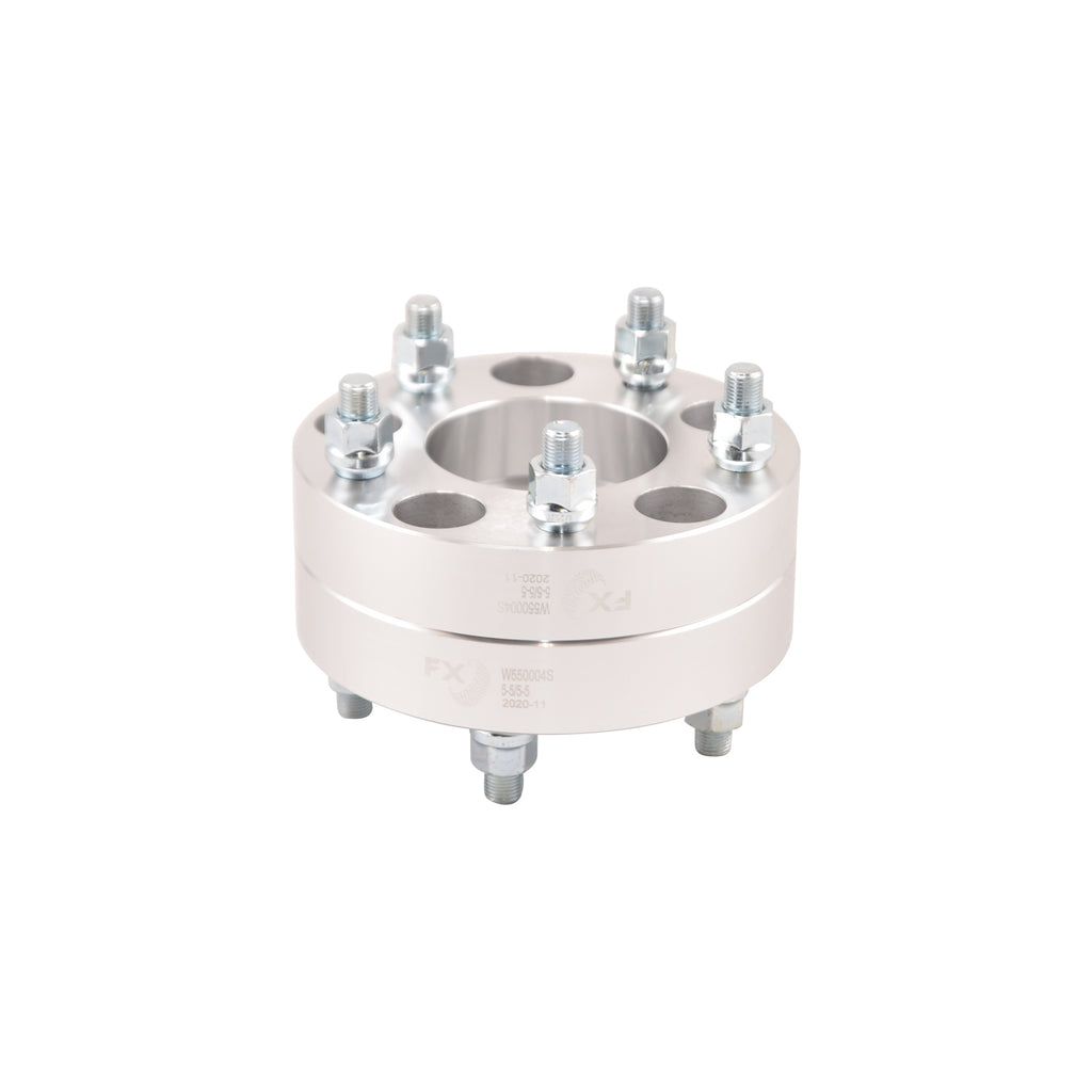 5X127mm5X5.00-In-Bolt-Pattern-1.25-In-Thick-78.10Mm-Hub-Silver-Alum-Set-Of-2