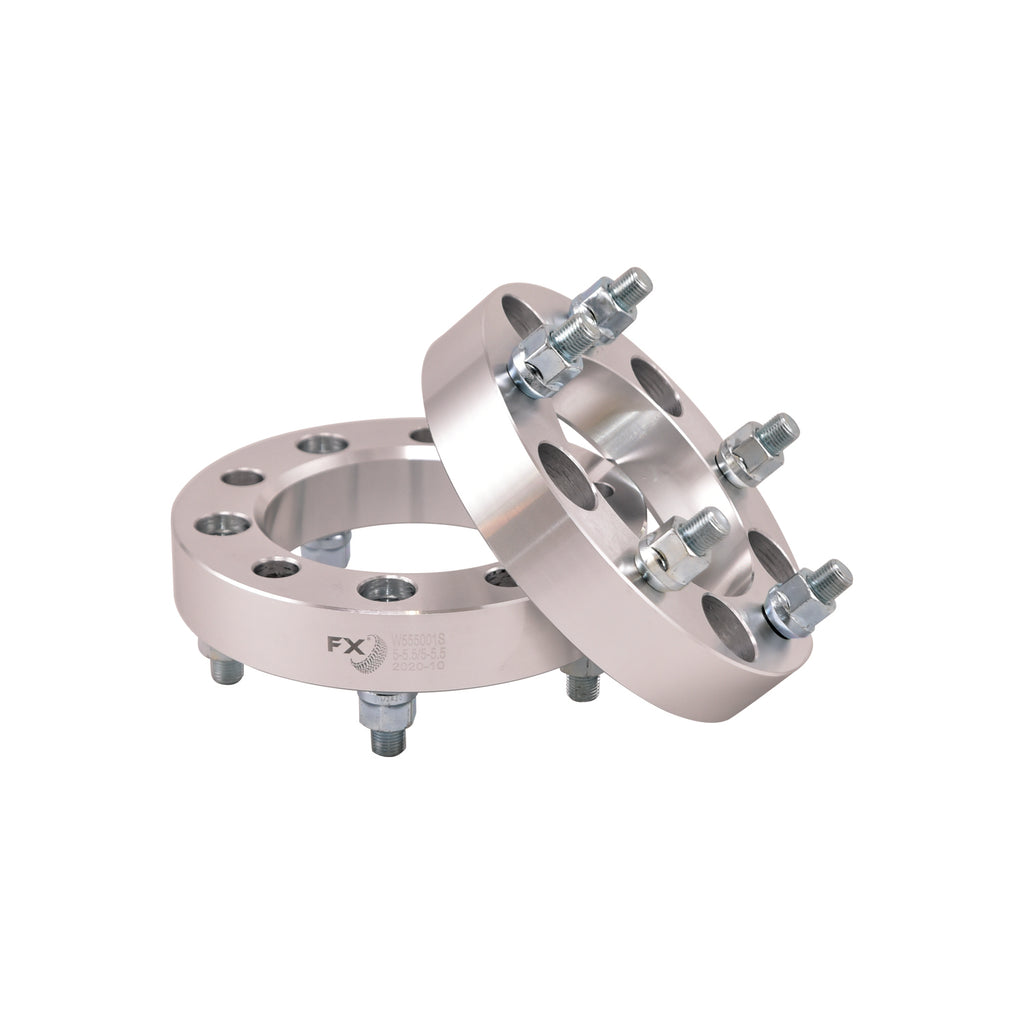 5X139.7Mm5X5.50-In-Bolt-Pattern-1.25-In-Thick-108Mm-Hub-Silver-Alum-Set-Of-2