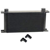 Derale 51988 19 Row Series 10000 Stack Plate Fluid Cooler, 90 degree swivel -8AN