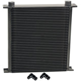 Derale 54088 40 Row Series 10000 Stack Plate Fluid Cooler, 90 degree swivel -8AN