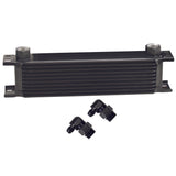 Derale 51086 10 Row Series 10000 Stack Plate Oil Fluid Cooler, 90 degree swivel -6AN