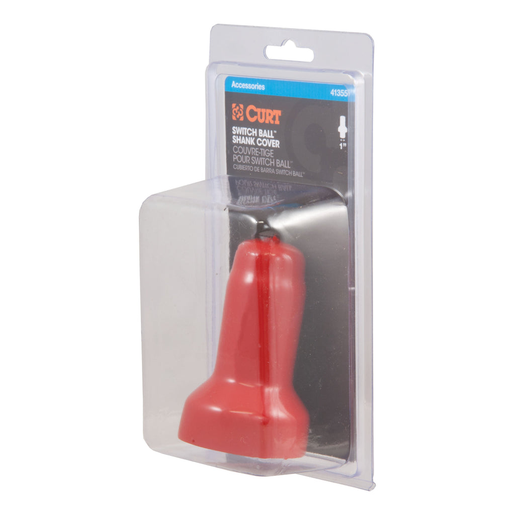 CURT 41353 CURT 41353 Red Rubber Switch Ball Cover; Fits 1-Inch Neck; 3/4-In Threaded Shank - Truck Part Superstore