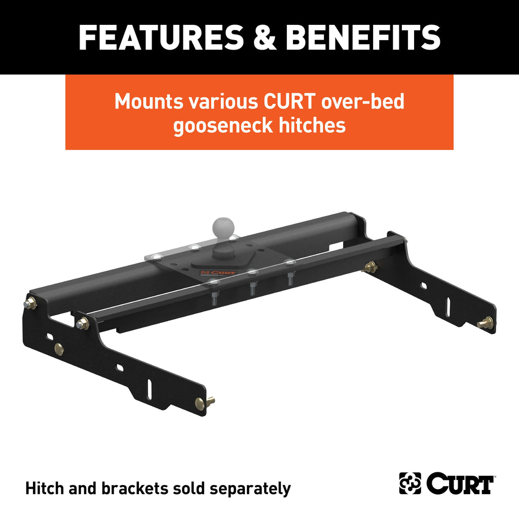 CURT 61503 Over-Bed Gooseneck Installation Brackets; Select Chevy; GMC C/K-Series; 8ft. Bed - Truck Part Superstore