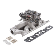 Load image into Gallery viewer, Manifold-And-Carb-Kit-Performer-Rpm-Small-Block-Chevrolet-1957-1986-Natural-Finish