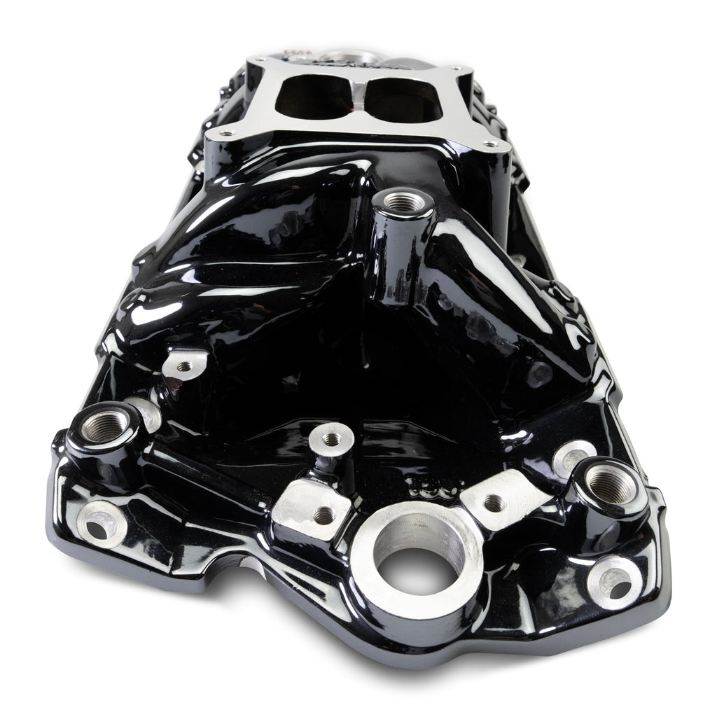 Performer-Rpm-Small-Block-Chevy-Air-Gap-Intake-Manifold,-Black-Plasma-Finish