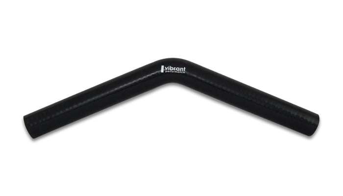 4-Ply-Reinforced-Silicone-Elbow-Connector---1.25In-Id-X-8In-Leg-45-Deg-Elbow-(Black)