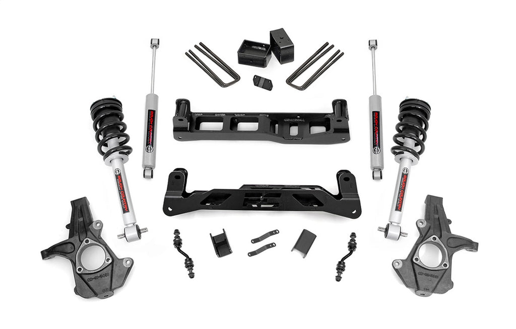 Rough Country 24834 Suspension Lift Kit w/Shocks for Select Chevrolet Silverado 1500, GMC Sierra