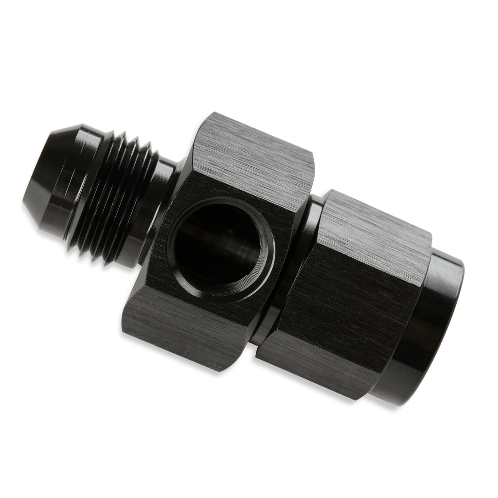-6-An-Male-To--6-An-Female-Fuel-Pressure-Gauge-Adapter-With-18-Inch-Npt-Port---Black