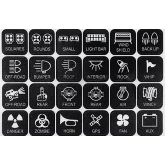 6-Gang-Auxiliary-Switch-Panel-W-Multi-Choice-Button-Pad-Label-Kit