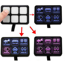 Load image into Gallery viewer, 6-Gang-Auxiliary-Switch-Panel-W-Multi-Choice-Button-Pad-Label-Kit