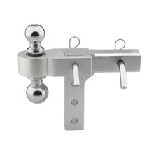 Load image into Gallery viewer, 6-Inch-Adj-Alum-Drop-Hitch-With-Reversible-2-In-And-1-78-In-Steel-Balls.-Load-Rating-Max-6K-Lbs