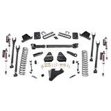 Rough Country 52651 6 Inch Ford 4-Link Suspension Lift Kit 3.5 Inch Axle Diam Vertex Reservoir Shocks w/Front Drive Shaft 17-19 F-250 4WD Diesel w/o Overloads