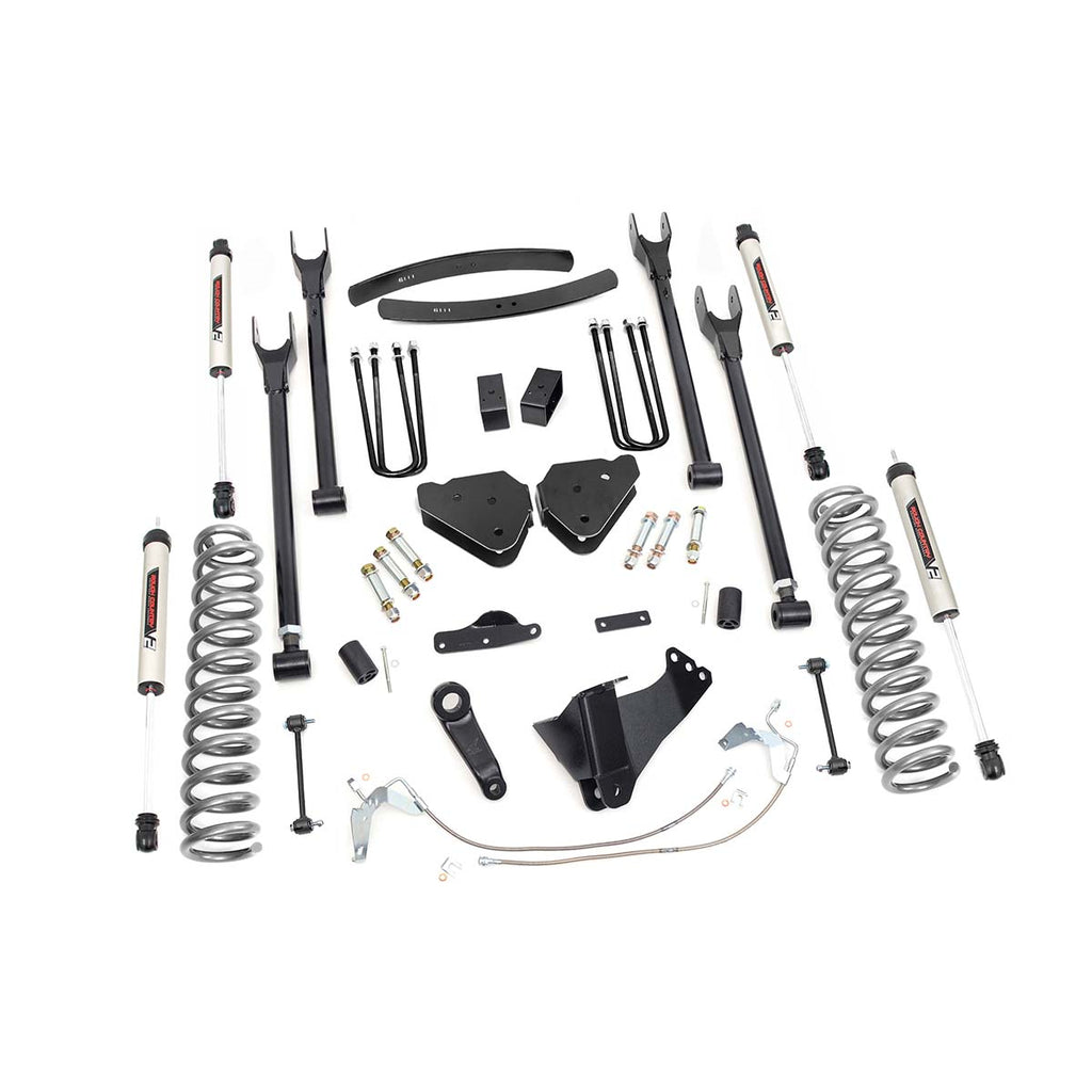 6-Inch-Suspension-Lift-Kit-4-Link-WV2-Shocks-08-10-F-250350-4Wd-Gas-Rough-Country