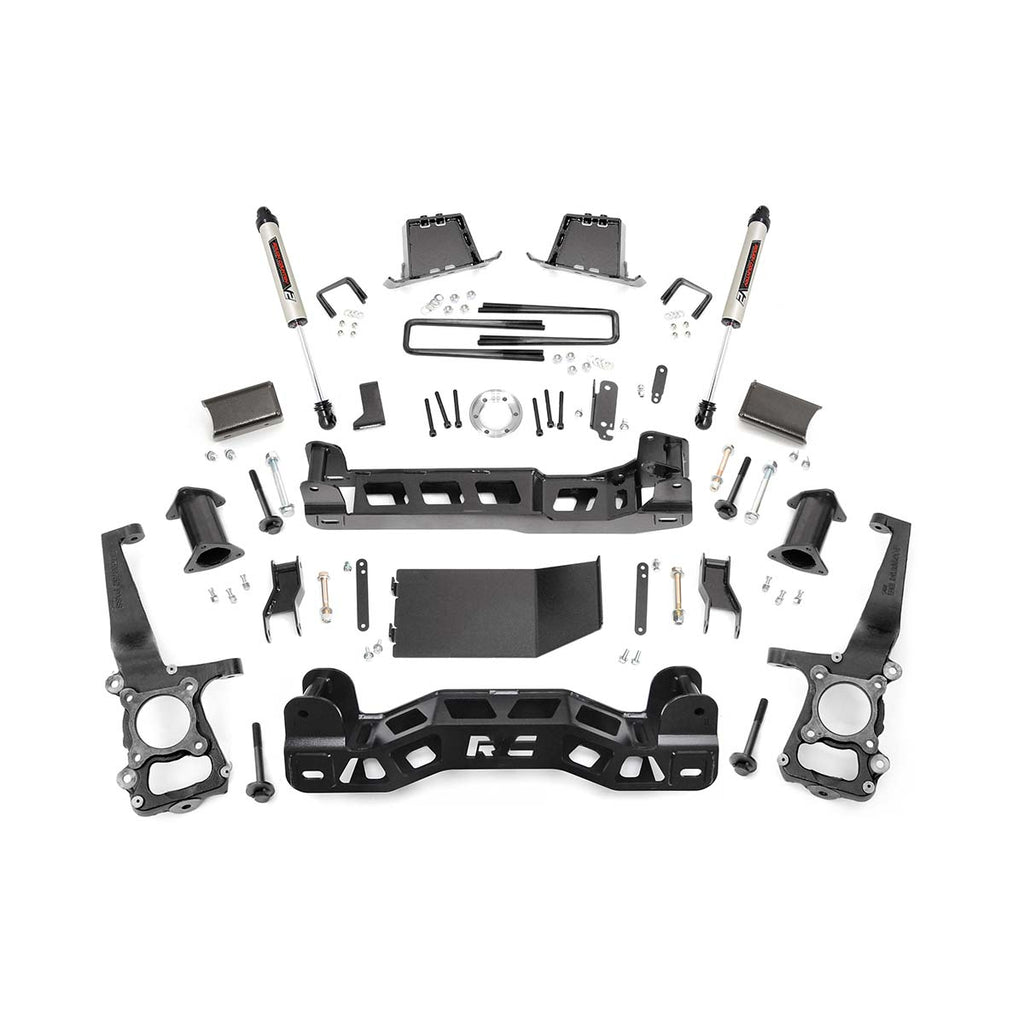 6-Inch-Suspension-Lift-Kit-Strut-Spacers--V2-Shocks-09-10-F-150-4Wd-Rough-Country