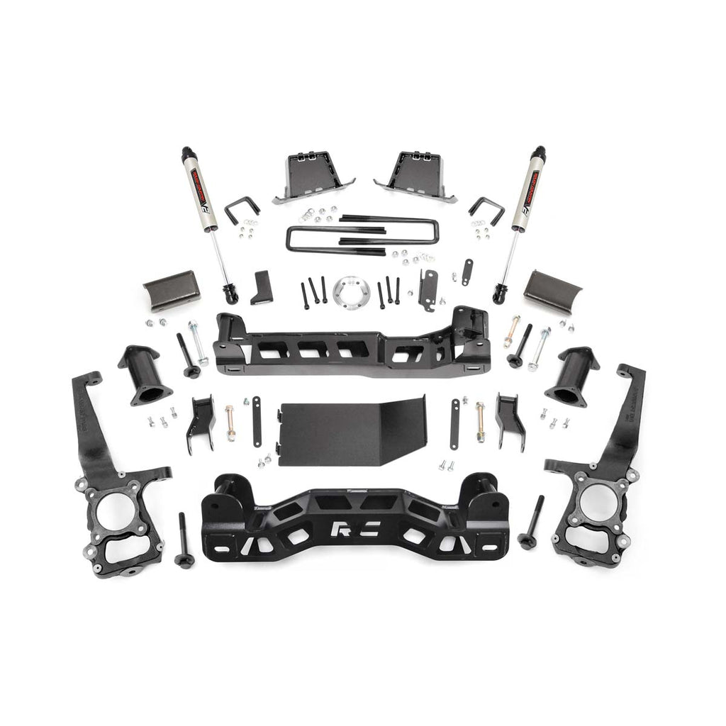 6-Inch-Suspension-Lift-Kit-Strut-Spacers-V2-Monotube-Shocks-11-14-F-150-4Wd-Rough-Country