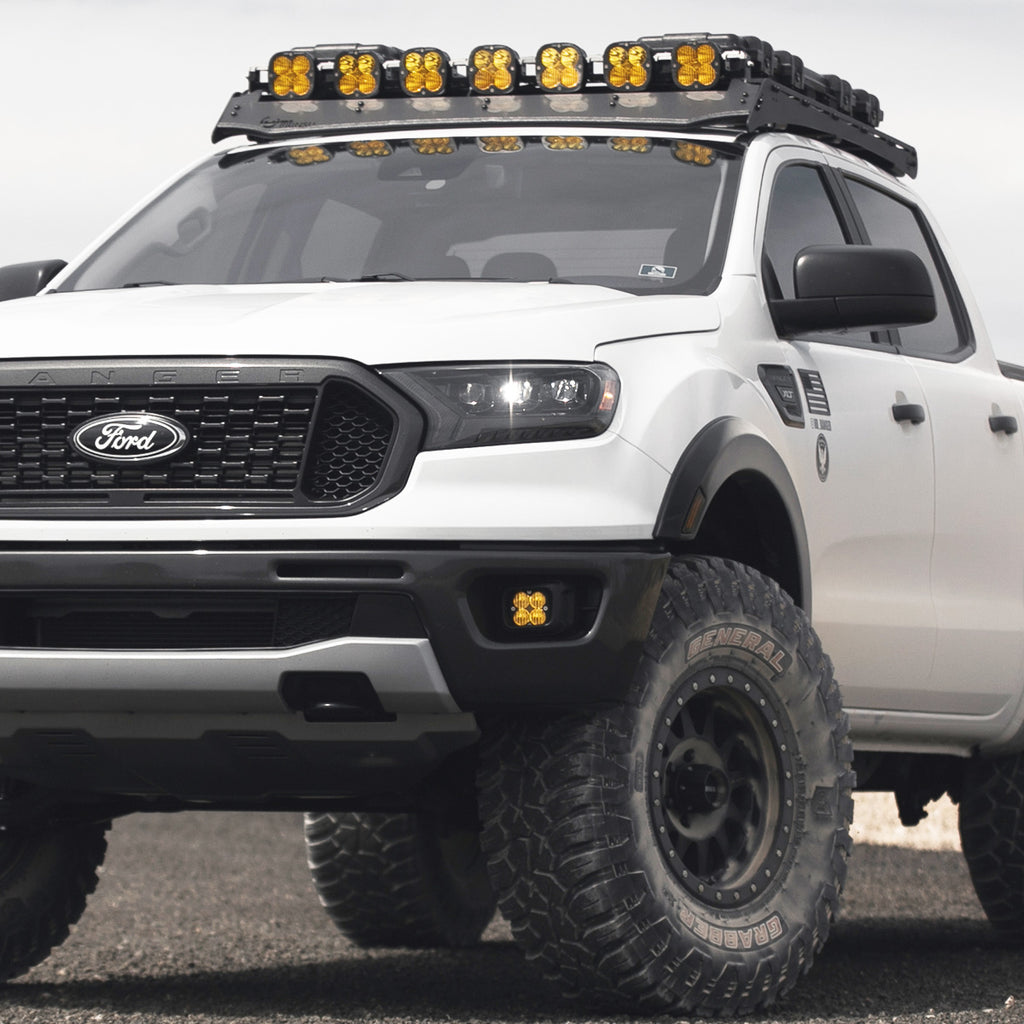 ~(6-Lbs.-8X8x8)~-Ranger-Fog-Pocket-Kit-2019-Ford-Ranger-Squadron-Sport-Baja-Designs