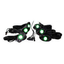 Load image into Gallery viewer, 6-Led-Glow-Pod-Kit-W-Brain-Box-Ip68-12V-W-All-Hardware-(Green)