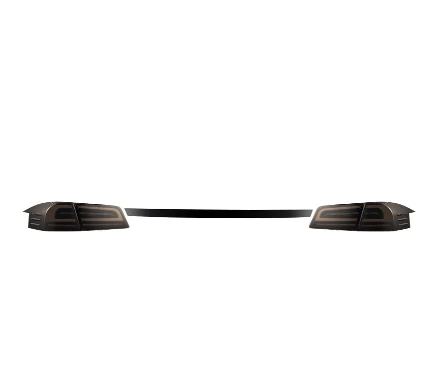AlphaRex 601120 LED Taillights Black Smoke for Select Tesla S
